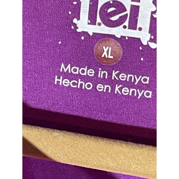 Lei shirt layered tank top under flowers tie at bottom polyester pink  XLREAD - Picture 6 of 10